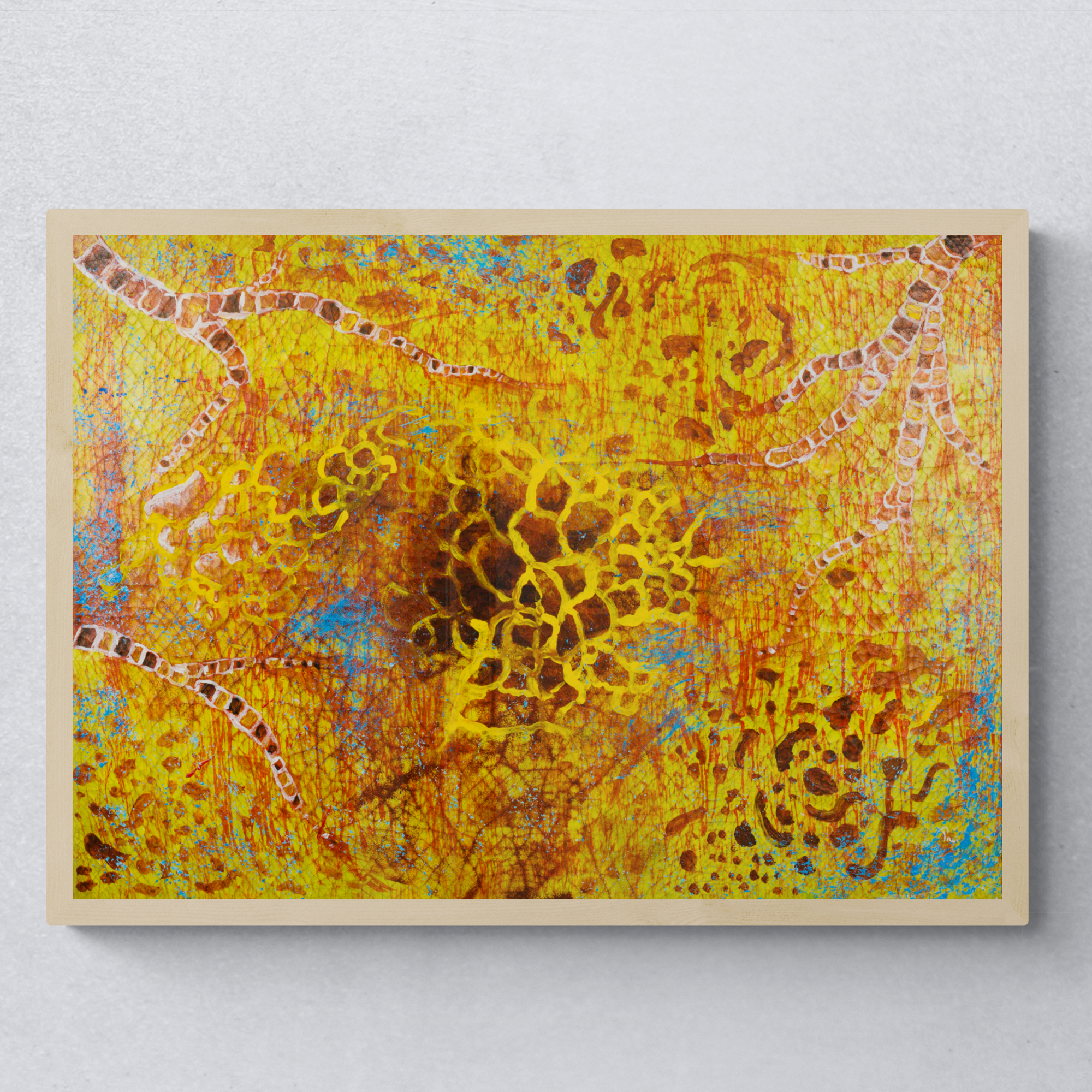 Astratto ispirato alla natura colore giallo - In Giallo. 50x70cm